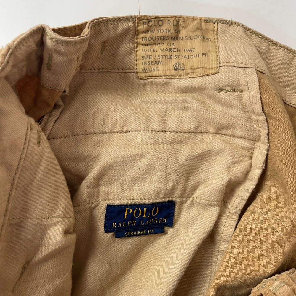 Polo Ralph Lauren Pants Mens 33x32 Straight Cargo Military Utility Paratrooper - Picture 3 of 13